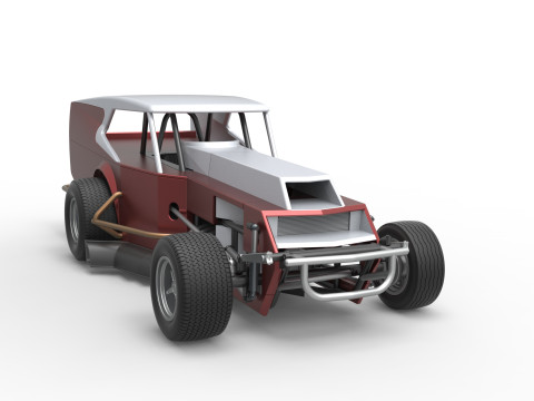 Vintage Dirt Modifiye stok araba Versiyon 5 Ölçek 1 - 25 3D Baskı Modeli