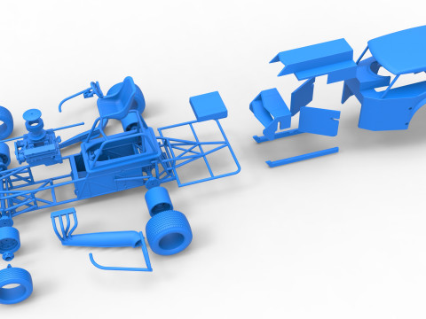 Vintage Dirt Modifiye stok araba Versiyon 5 Ölçek 1 - 25 3D Baskı Modeli