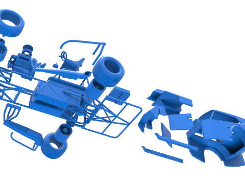 Vintage Dirt Modifiye stok araba Versiyon 5 Ölçek 1 - 25 3D Baskı Modeli