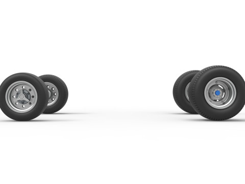 Northeast Dirt Modifiye stok arabanın tekerlek seti Versiyon 5 Ölçek 1 ila 25 3D Baskı Modeli