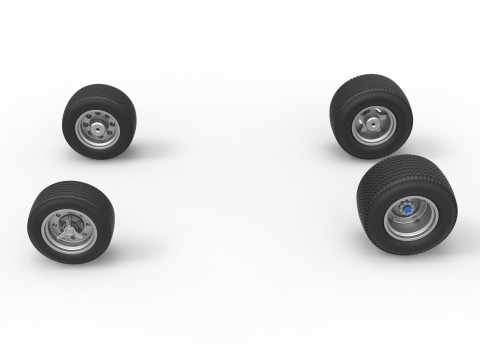 Northeast Dirt Modifiye stok arabanın tekerlek seti Versiyon 5 Ölçek 1 ila 25 3D Baskı Modeli