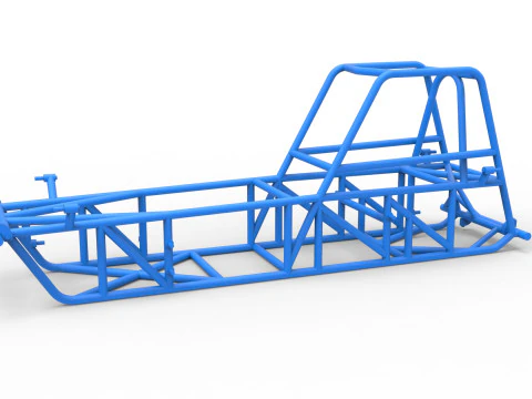 Telaio di stock car vintage modificato Dirt Versione 2 Scala da 1 a 25 Modello di stampa 3D