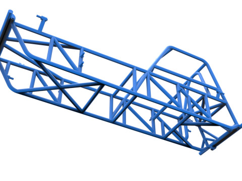 Rama samochodu seryjnego Vintage Dirt Modified, wersja 2, skala od 1 do 25 Model do druku 3D