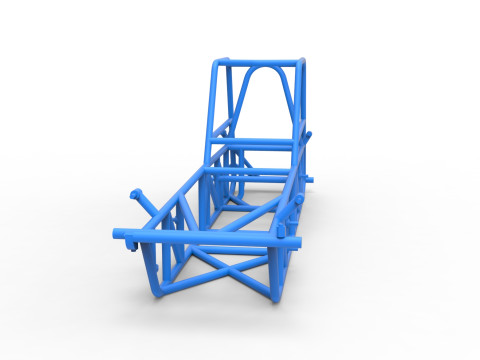 Rama samochodu seryjnego Vintage Dirt Modified, wersja 2, skala od 1 do 25 Model do druku 3D