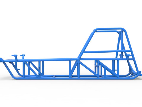 Rama samochodu seryjnego Vintage Dirt Modified, wersja 2, skala od 1 do 25 Model do druku 3D