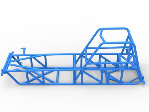 Rama samochodu seryjnego Vintage Dirt Modified, wersja 2, skala od 1 do 25 Model do druku 3D