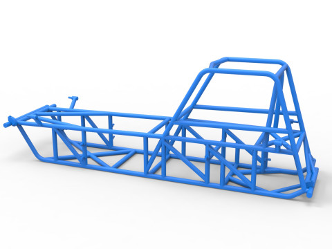 Rama samochodu seryjnego Vintage Dirt Modified, wersja 2, skala od 1 do 25 Model do druku 3D