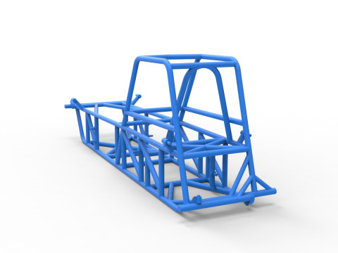 Rama samochodu seryjnego Vintage Dirt Modified, wersja 2, skala od 1 do 25 Model do druku 3D