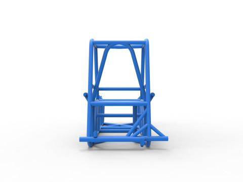 Rama samochodu seryjnego Vintage Dirt Modified, wersja 2, skala od 1 do 25 Model do druku 3D