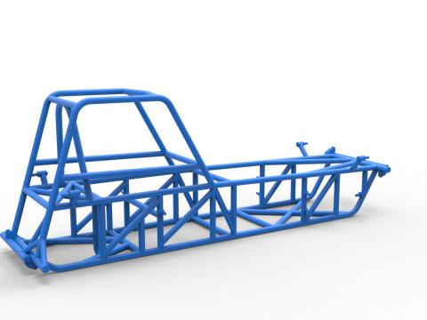 Rama samochodu seryjnego Vintage Dirt Modified, wersja 2, skala od 1 do 25 Model do druku 3D