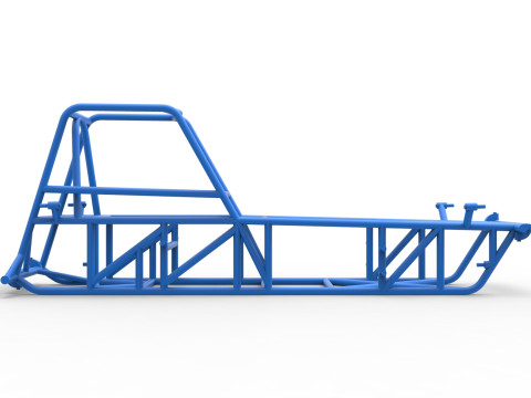 Rama samochodu seryjnego Vintage Dirt Modified, wersja 2, skala od 1 do 25 Model do druku 3D