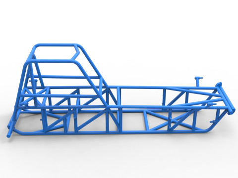 Rama samochodu seryjnego Vintage Dirt Modified, wersja 2, skala od 1 do 25 Model do druku 3D