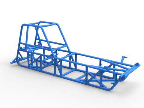 Rama samochodu seryjnego Vintage Dirt Modified, wersja 2, skala od 1 do 25 Model do druku 3D