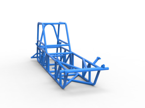 Rama samochodu seryjnego Vintage Dirt Modified, wersja 2, skala od 1 do 25 Model do druku 3D