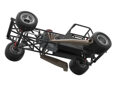Vintage Dirt Modified stock car Base Version 3 Scale 1 to 25 3D Print Model