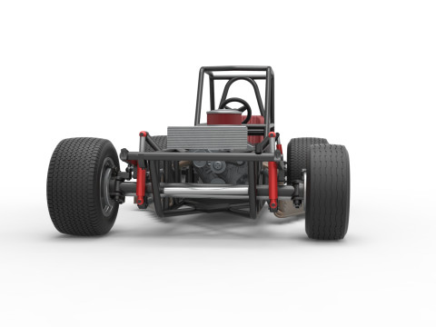 Base de stock car modificada para sujeira vintage versão 3 escala 1 a 25 Modelo de Impressão 3D