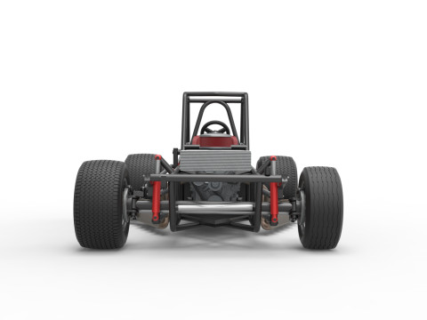 Base de stock car modificada para sujeira vintage versão 3 escala 1 a 25 Modelo de Impressão 3D