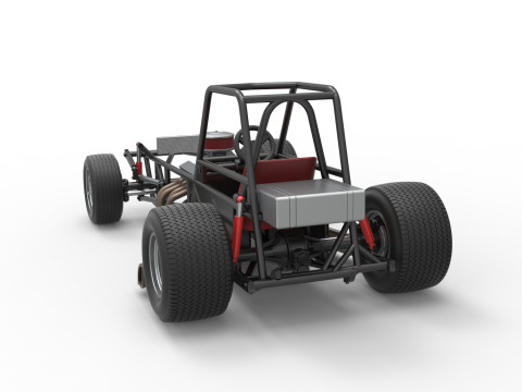 Base de stock car modificada para sujeira vintage versão 3 escala 1 a 25 Modelo de Impressão 3D