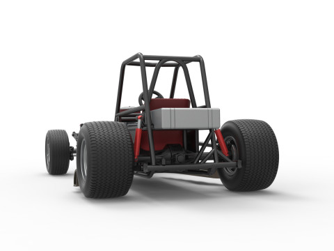 Base de stock car modificada para sujeira vintage versão 3 escala 1 a 25 Modelo de Impressão 3D