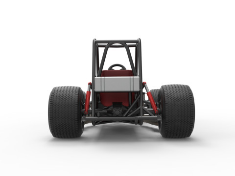 Base de stock car modificada para sujeira vintage versão 3 escala 1 a 25 Modelo de Impressão 3D