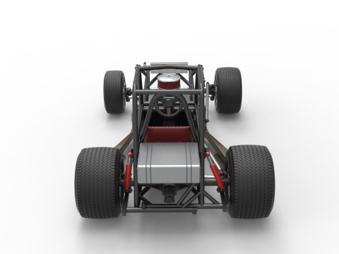 Base de stock car modificada para sujeira vintage versão 3 escala 1 a 25 Modelo de Impressão 3D