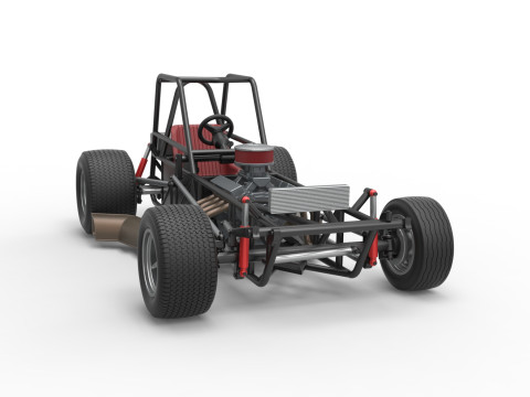 Base de stock car modificada para sujeira vintage versão 3 escala 1 a 25 Modelo de Impressão 3D