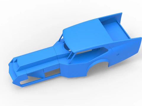 Shell of Vintage Dirt Modified stock car Version 5 Scale 1 to 25 3D Print Model