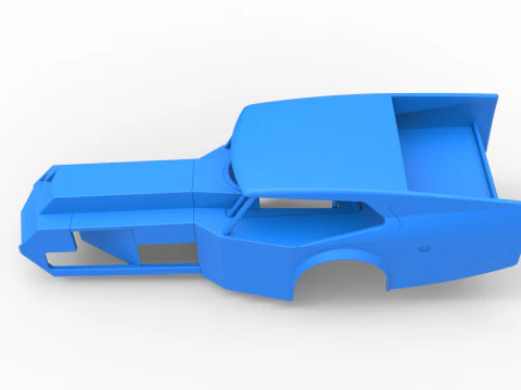 Shell of Vintage Dirt Modified stock car Version 5 Scale 1 to 25 3D Print Model