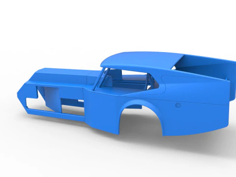 Shell of Vintage Dirt Modified stock car Version 5 Scale 1 to 25 3D Print Model