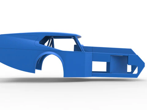 Shell of Vintage Dirt Modified stock car Version 5 Scale 1 to 25 3D Print Model