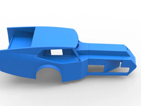 Shell of Vintage Dirt Modified stock car Version 5 Scale 1 to 25 3D Print Model