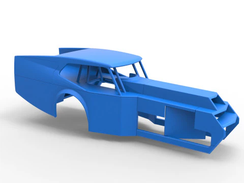 Shell of Vintage Dirt Modified stock car Version 5 Scale 1 to 25 3D Print Model