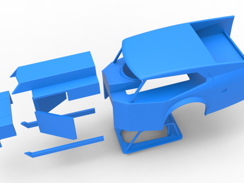 Coque de Vintage Dirt Modifié stock car Version 5 Échelle 1 à 25 Modèles 3D en vedette