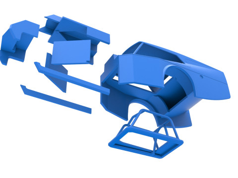 Coque de Vintage Dirt Modifié stock car Version 5 Échelle 1 à 25 Modèles 3D en vedette