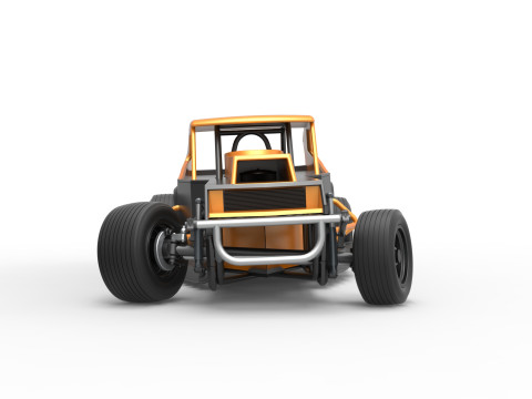 विंटेज डर्ट संशोधित स्टॉक कार संस्करण 5, स्केल 1 से 25 में बदलते समय 3D प्रिंट मॉडल