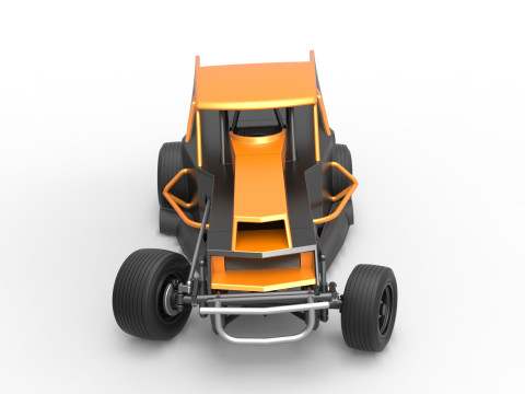 विंटेज डर्ट संशोधित स्टॉक कार संस्करण 5, स्केल 1 से 25 में बदलते समय 3D प्रिंट मॉडल