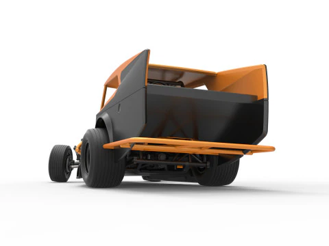 Vintage Dirt Modified stock car Version 5 while turning Scale 1 to 25 3D Print Model