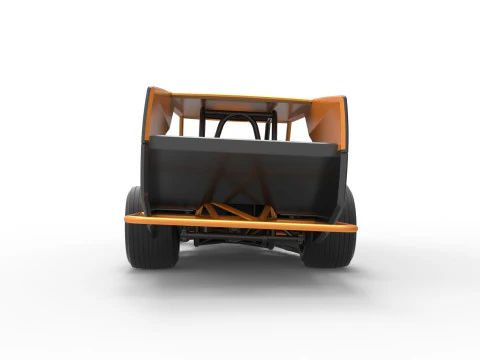 Vintage Dirt Modified stock car Version 5 while turning Scale 1 to 25 3D Print Model
