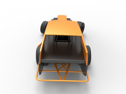 विंटेज डर्ट संशोधित स्टॉक कार संस्करण 5, स्केल 1 से 25 में बदलते समय 3D प्रिंट मॉडल