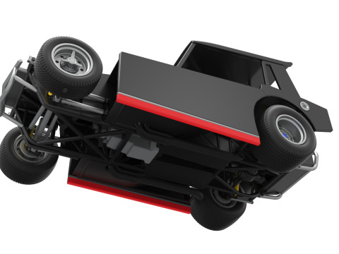 Vintage Dirt Modified stock car Version 6 Échelle 1 à 25 Modèles 3D en vedette