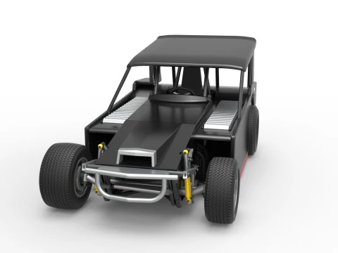 Vintage Dirt Modified stock car Version 6 Scale 1 to 25 3D Print Model
