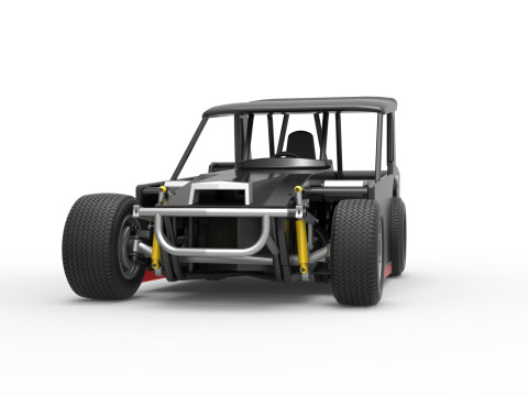 Vintage Dirt Modified stock car Version 6 Échelle 1 à 25 Modèles 3D en vedette