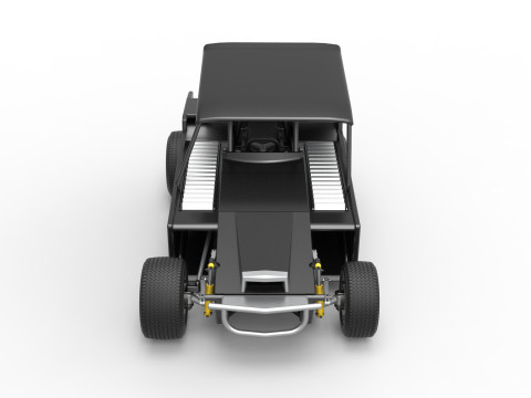 Vintage Dirt Modified stock car Version 6 Échelle 1 à 25 Modèles 3D en vedette