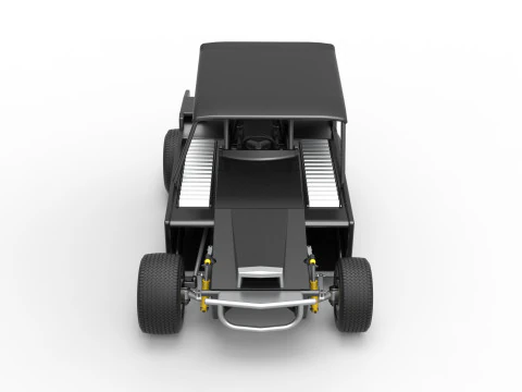 Vintage Dirt Modified stock car Version 6 Scale 1 to 25 3D Print Model