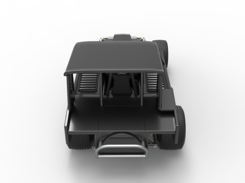 Vintage Dirt Modified stock car Version 6 Échelle 1 à 25 Modèles 3D en vedette