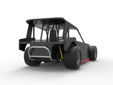 Vintage Dirt Modified stock car Version 6 Échelle 1 à 25 Modèles 3D en vedette