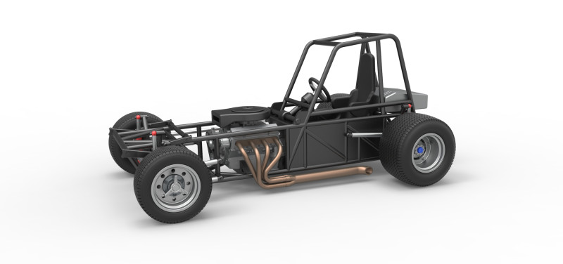 Vintage Dirt Modified stock car Base Versión 4 Escala 1 a 25 Modelo de impresión 3D .c4d .max .obj .3ds .fbx .stl .blend 