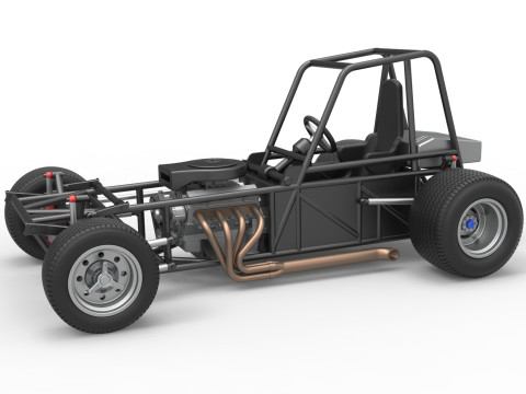 Старовинний бруд модифікований базовий автомобіль базової версії 4 Масштаб від 1 до 25 3D Принт Модель