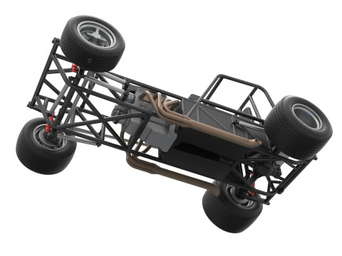 Vintage Dirt Modified stock car Base Versión 4 Escala 1 a 25 Modelo de impresión 3D