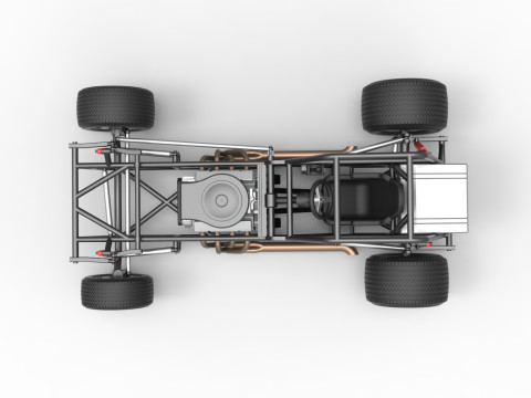 Vintage Dirt Modified stock car Base Versión 4 Escala 1 a 25 Modelo de impresión 3D